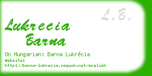lukrecia barna business card