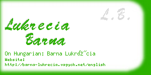 lukrecia barna business card